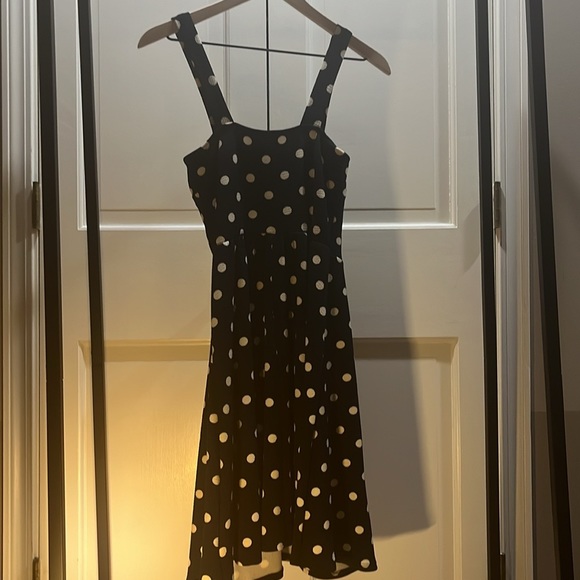NWT!!! Kaileigh Navy and White Polka Dot Sleeveless Dress, Size M - Picture 9 of 9